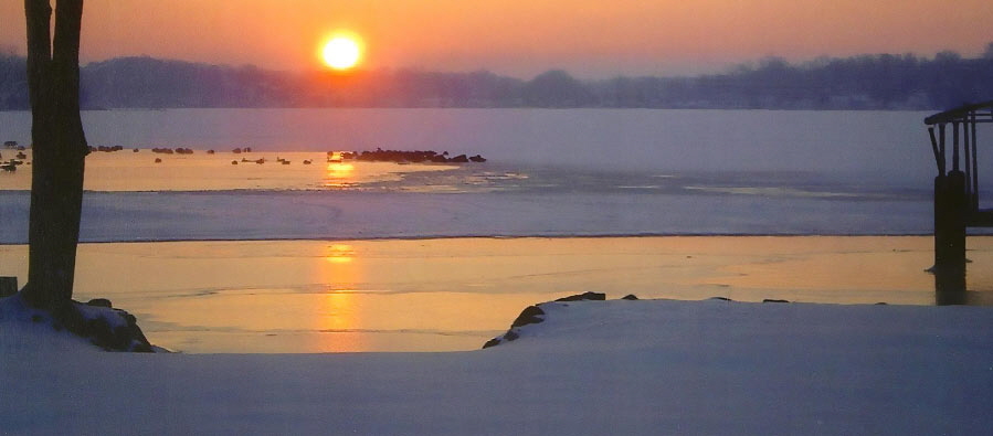 Even when Cool!  Our many lakes keep us warmer in the Winter!